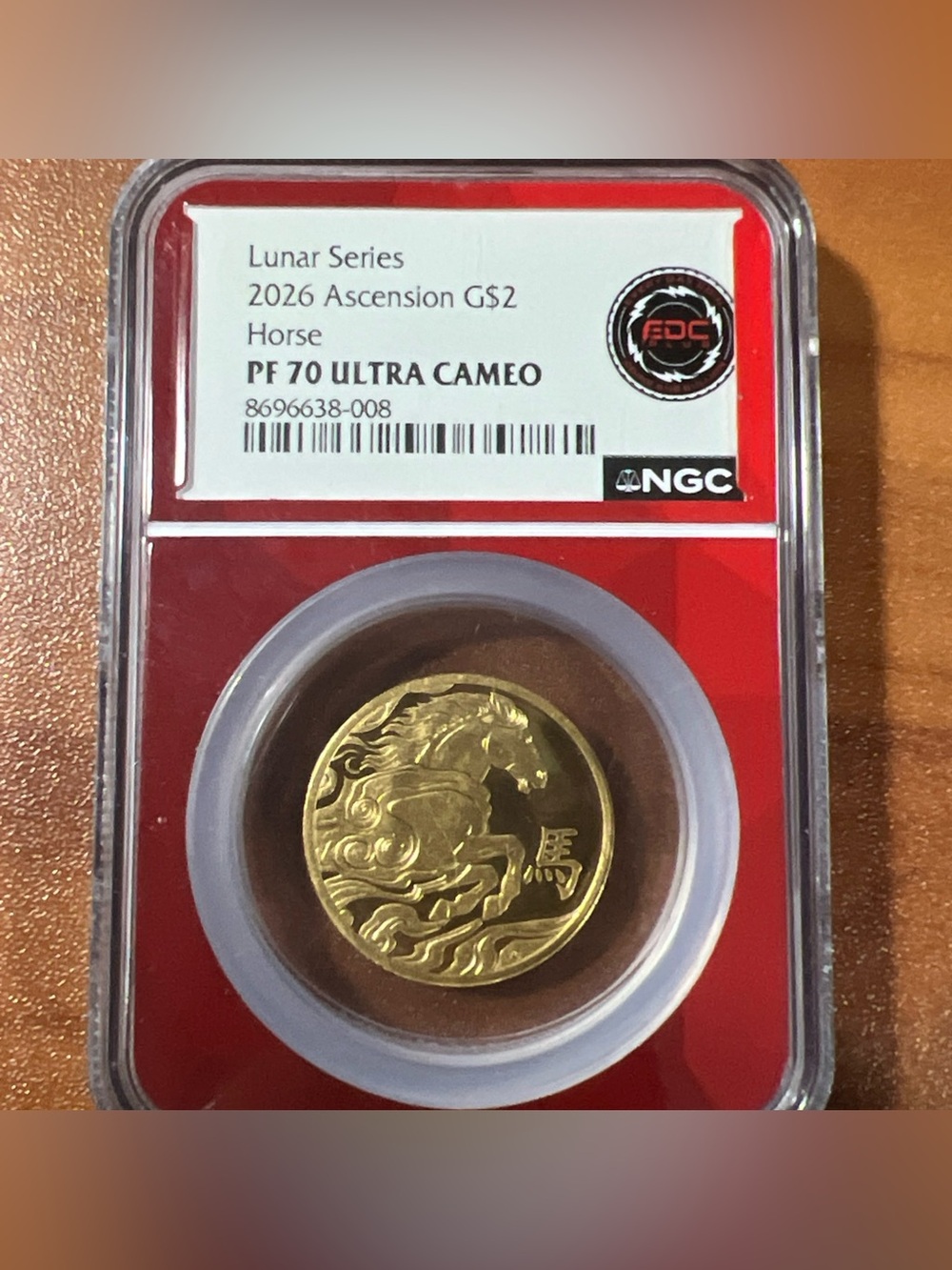 2026 Ascension Island 1/20oz GOLD Lunar Series Horse Coin PF-70 Ultra Cameo NGC